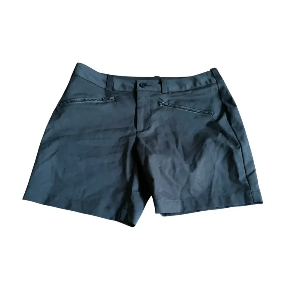 Fila‎ Sport Woman Size 8 Athleisure Shorts Zip Front Pockets Golf Leisure Black